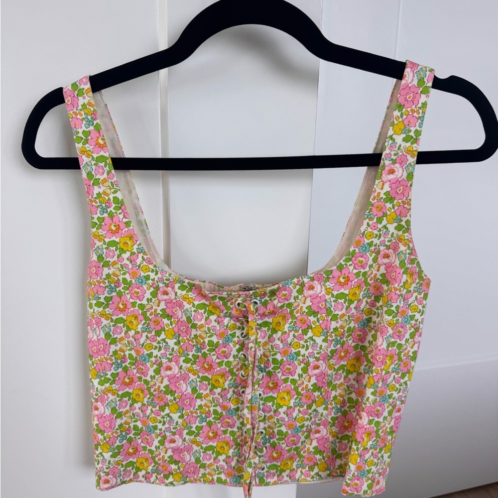 With Jean Floral Top Size Small